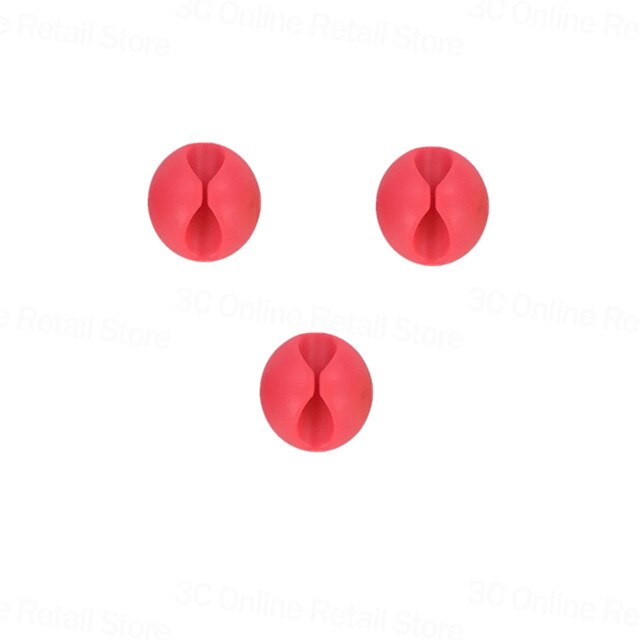 Enrouleur de câble organiseur de câbles, Clip de câble bureau organisateur de câbles USB Table sécurisée: Red 3