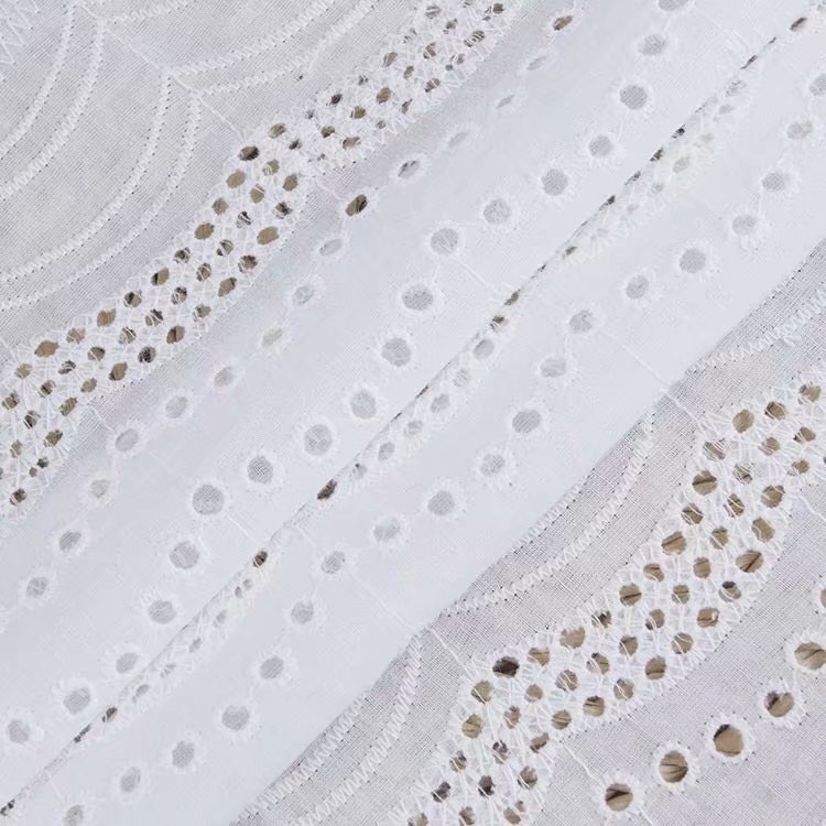 Pure White Cotton Voile Lace In Switzerland African Dry Lace Fabric Nigerian For Wedding DF01