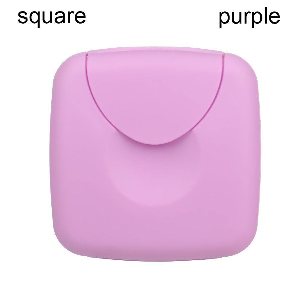 Tampons Opbergdoos Reizen Levert Oortelefoon Case Zeep Dozen Tampon Container Katoen Sliver Organisator Sieraden Houder: purple-square