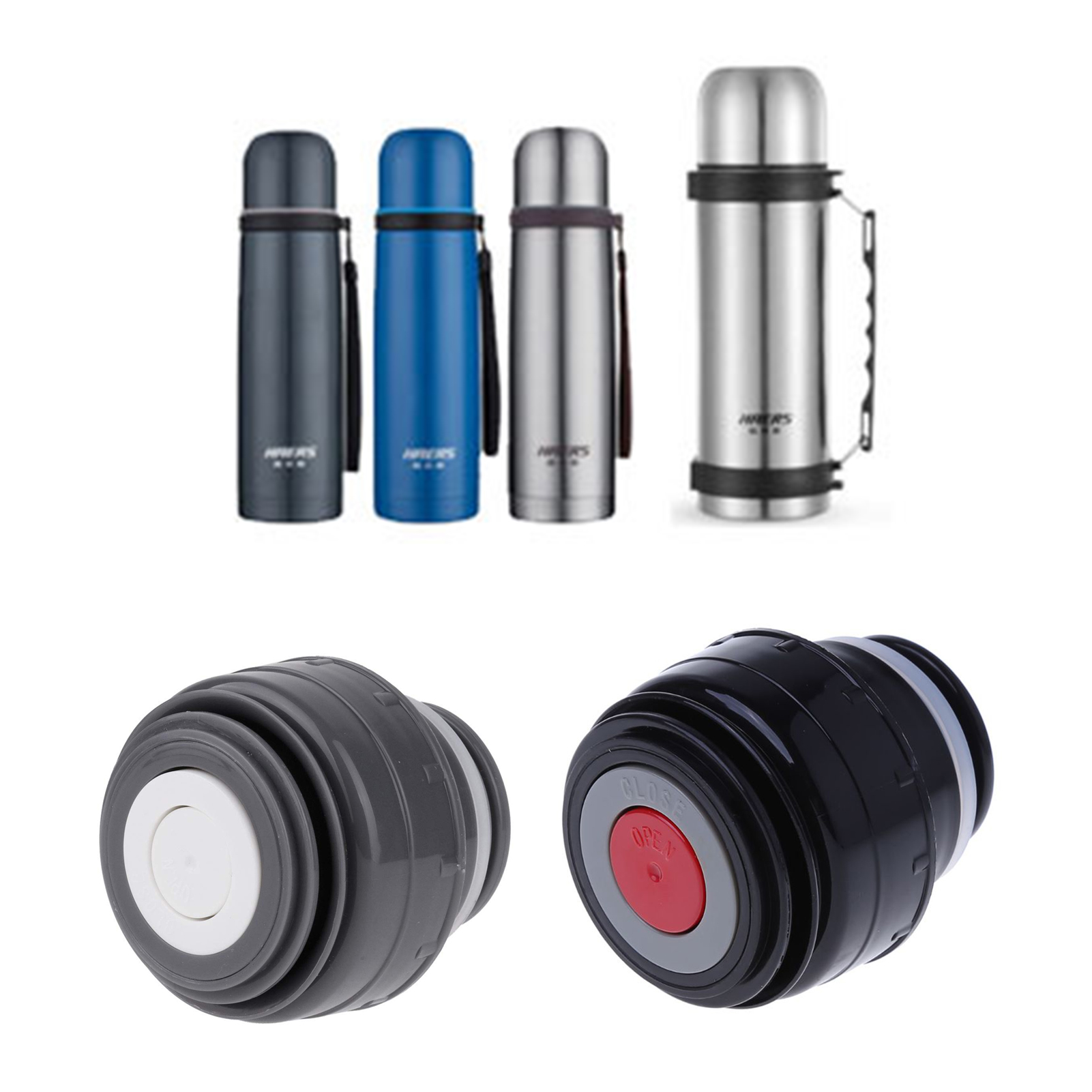Tapa de termo de 45/52mm, cubierta de repuesto para termos, tapón de taza aislado para viajes al aire libre, botella de agua potable, tapa interior sellada