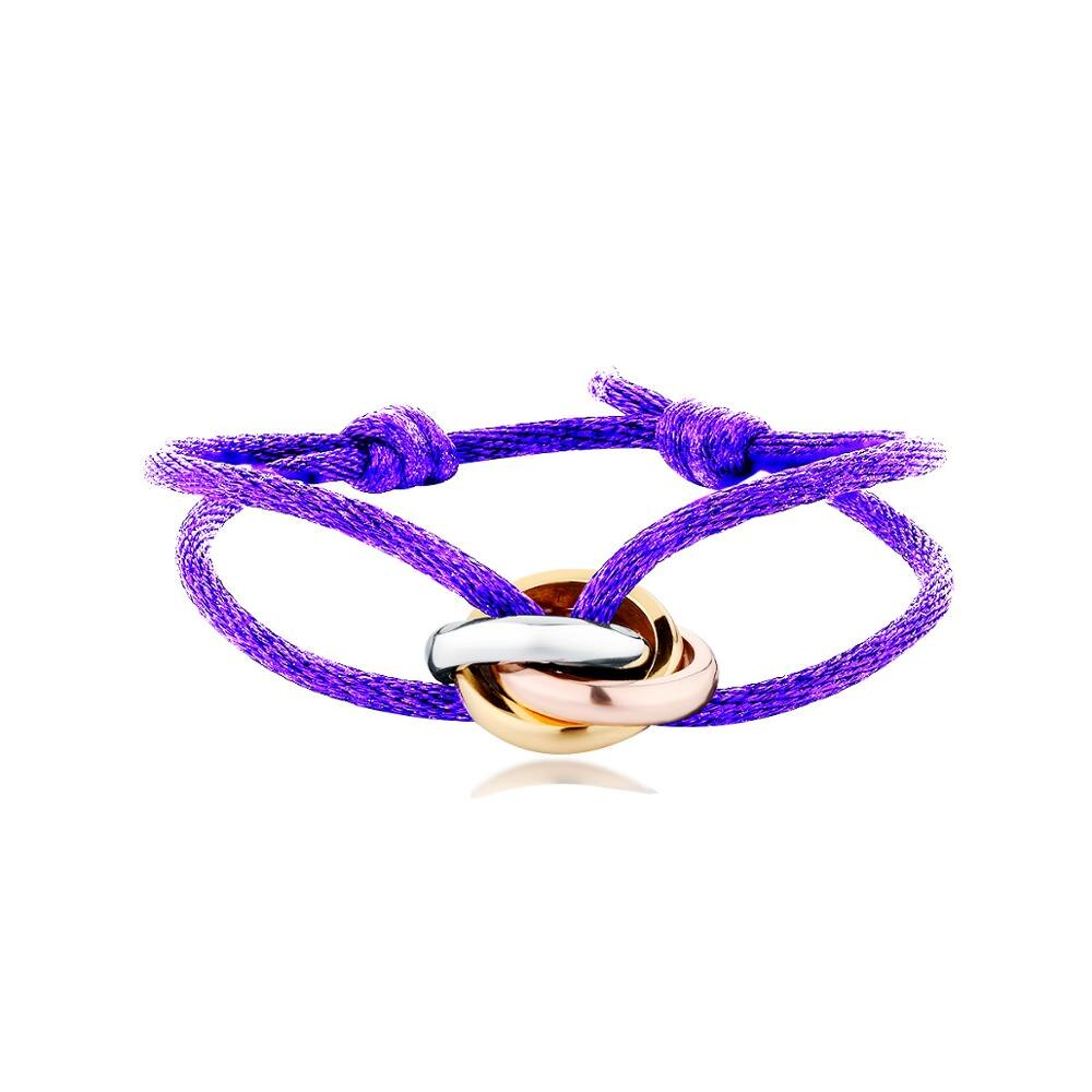 Pulsera popular unisex de 12 estilos, brazalete de acero inoxidable con 3 hebillas de metal, cadena de cordones multicolor, ajustable: TR-17