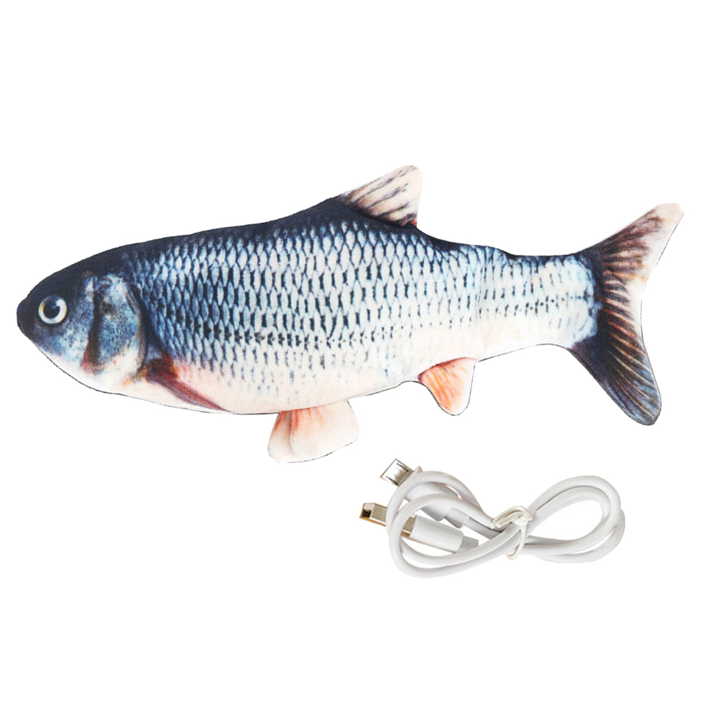 Juguete eléctrico para gato, pez que baila, modelo realista de Animal del océano, carga USB, juguete divertido para ejercicio de gato: Grass Carp