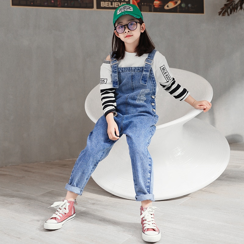 Kids jeans shops jumpsuit