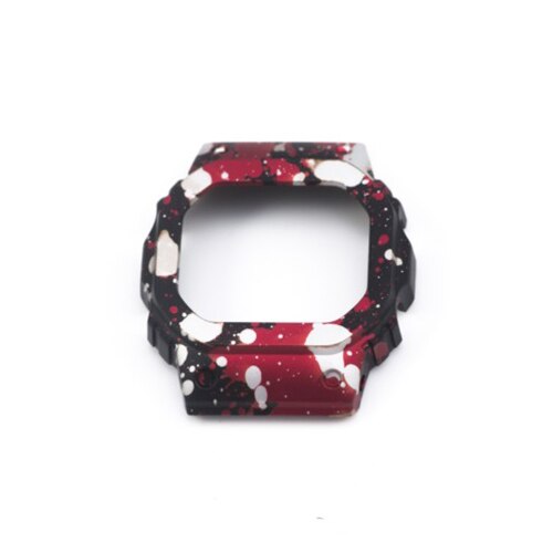 Urkasse i aluminiumslegering til casio g-shock dw -5600 gw5000 dw-5000/5025/5030 gwx -5600 street graffiti ur kofanger tilbehør: Rød