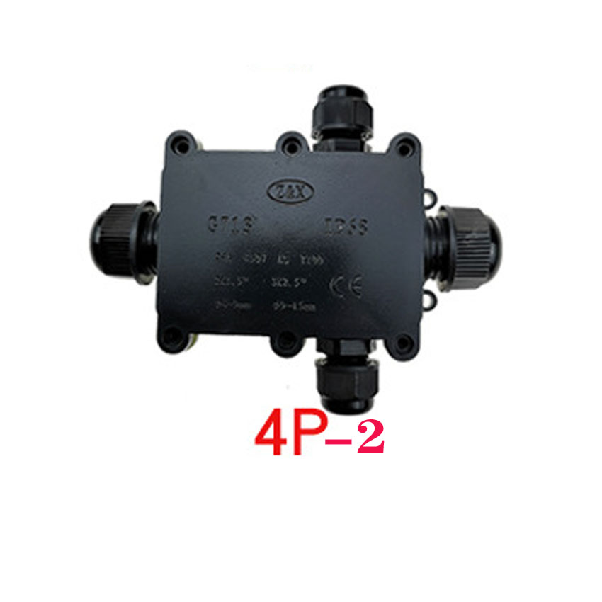 2/3/4/5/6 Way Outdoor Waterproof IP68 Electrical Cable Wire Connector Junction Box With Terminal for Electrical Wiring Accessori: Gold