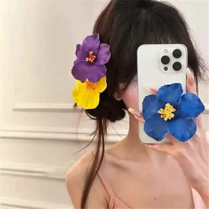 Hawaiiaanse bloem haarspeldjes Plumeria Hibiscus bloemen haarspeldjes bruids haarspelden Rose haarspeld sieraden zomer strand reizen