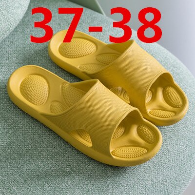 XiaoMi mijia slippers EVA soft bottom comfortable non-slip wear-resistant shock absorption summer sandals home bathroom: yellow 37-38