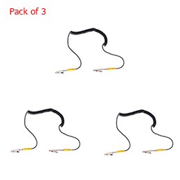 1.8M Extended Anti Static Wire With Double Clip PVC Electrostatic ESD Discharge Cable Reusable Connect to Ground Wire and Sets: Pack of 3