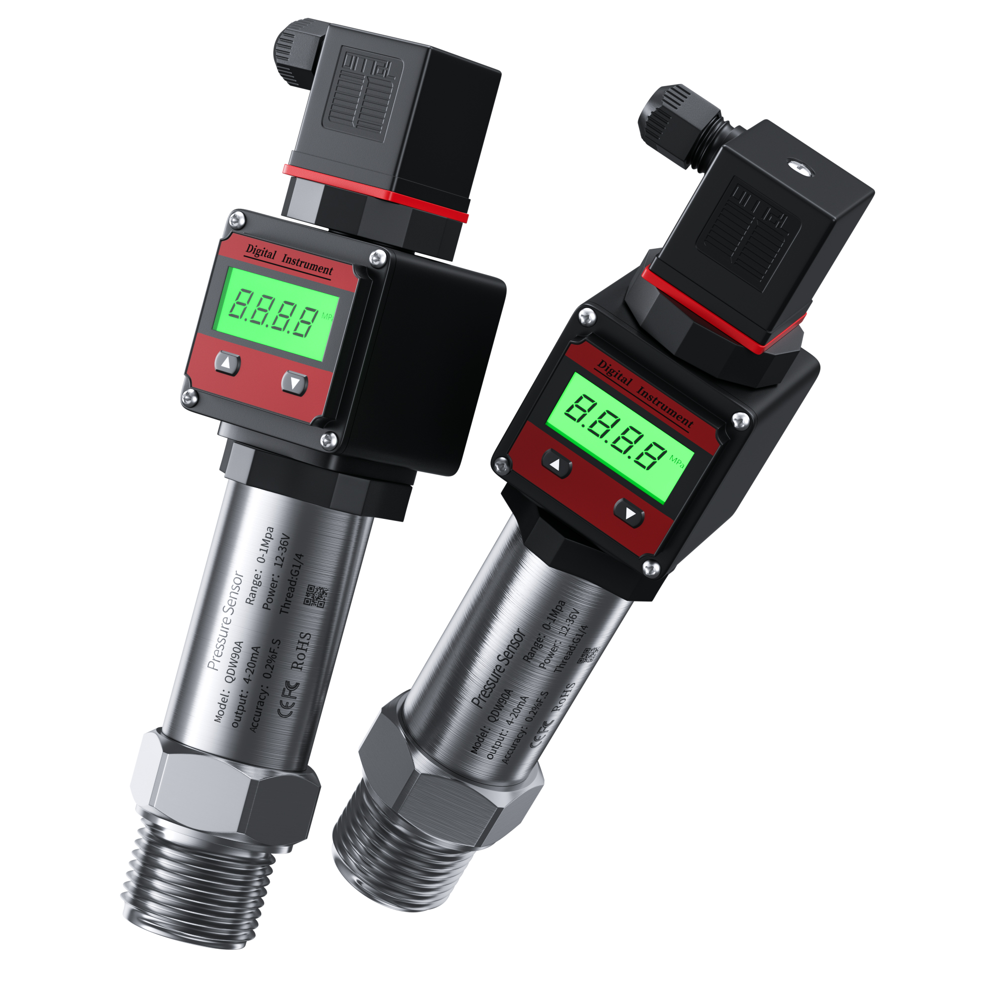 Digitaler Drucktransmitter RS485 0-10V 4-20mA mit 0-4bar 0-100bar 0-300bar LCD-Druckwandler M20*1,5 Drucksensor