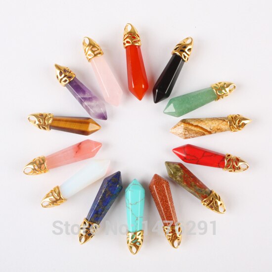 Caldo!!!!! Mix-Quarzo Pietra Corniola Blu Sand Opal Onyx Hexagon Sfaccettato Del Branello Del Pendente 1 PZ