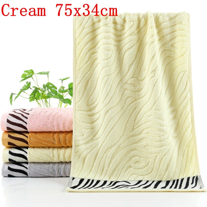 Katoenen effen badhanddoek strandlaken voor volwassenen snel drogend zacht dik hoog absorberend katoen premium turkse badhanddoeken: Crème 75 x 34cm