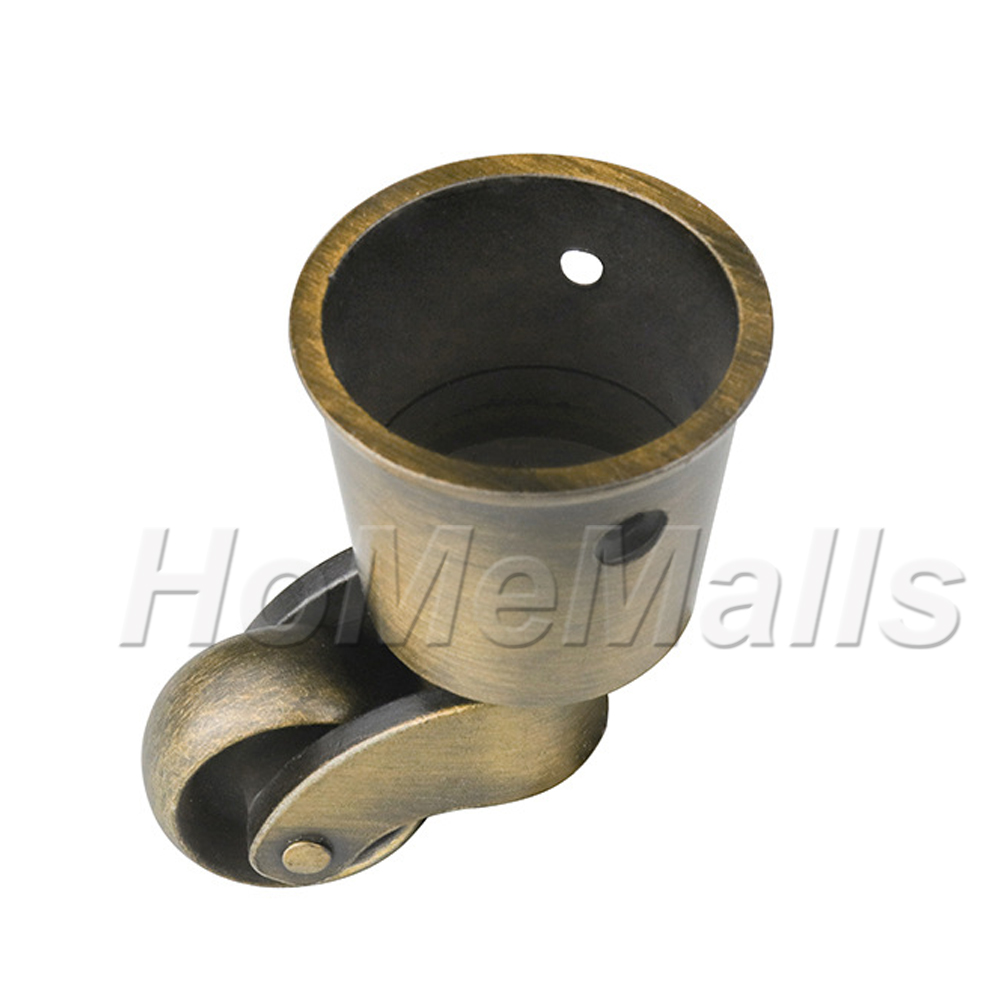 4pcs Swivel Caster Wheels Metal Casters 360 Degree No Noise Furniture Casters For Table Cabinet Zinc Alloy Furniture Hardware