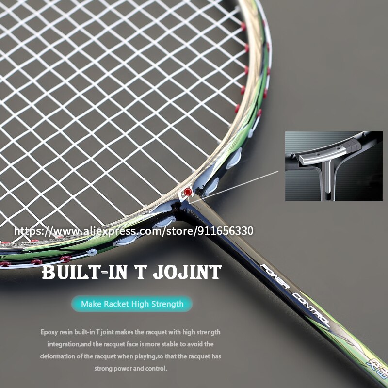 100% Full Carbon Fiber Super Light 7U 67G Badminton Rackets Strungs Max Tension 30lbs Racquet Bag Sports For Adult