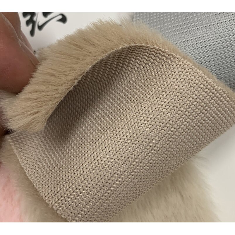 Tissu en fausse fourrure de lapin, longueur 90x160cm, 10mm, peluche de , pour manteau d&#39;hiver, Faux poils de lapin, pour bricolage