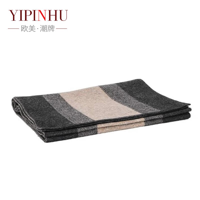Qiu dong – écharpe en laine Double face pour homme, écharpe en cachemire, , , d&#39;anniversaire, loisirs, joker: Khaki