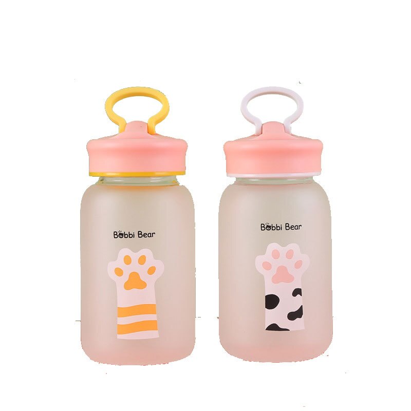 Botella de agua de silicona con forma de pata de gato, vasos bonitos, respetuosos con el medio ambiente