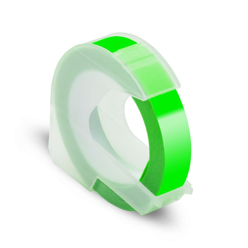 Labelwell 9MM dla Dymo 3D plastikowa taśma tłocząca kompatybilna z Dymo 1540 1610 tłoczenie drukarka do etykiet 3D etykieta pcv dla Motex E101: Fluorescent Green