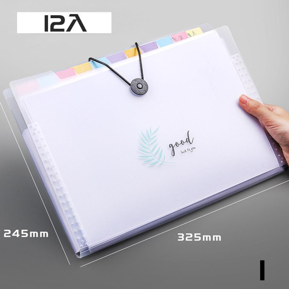 1pc 245*235mm Document Folders For School Office Organizers For Documents Folder Office School Expanding File Organ Bag Bin W6L4: I