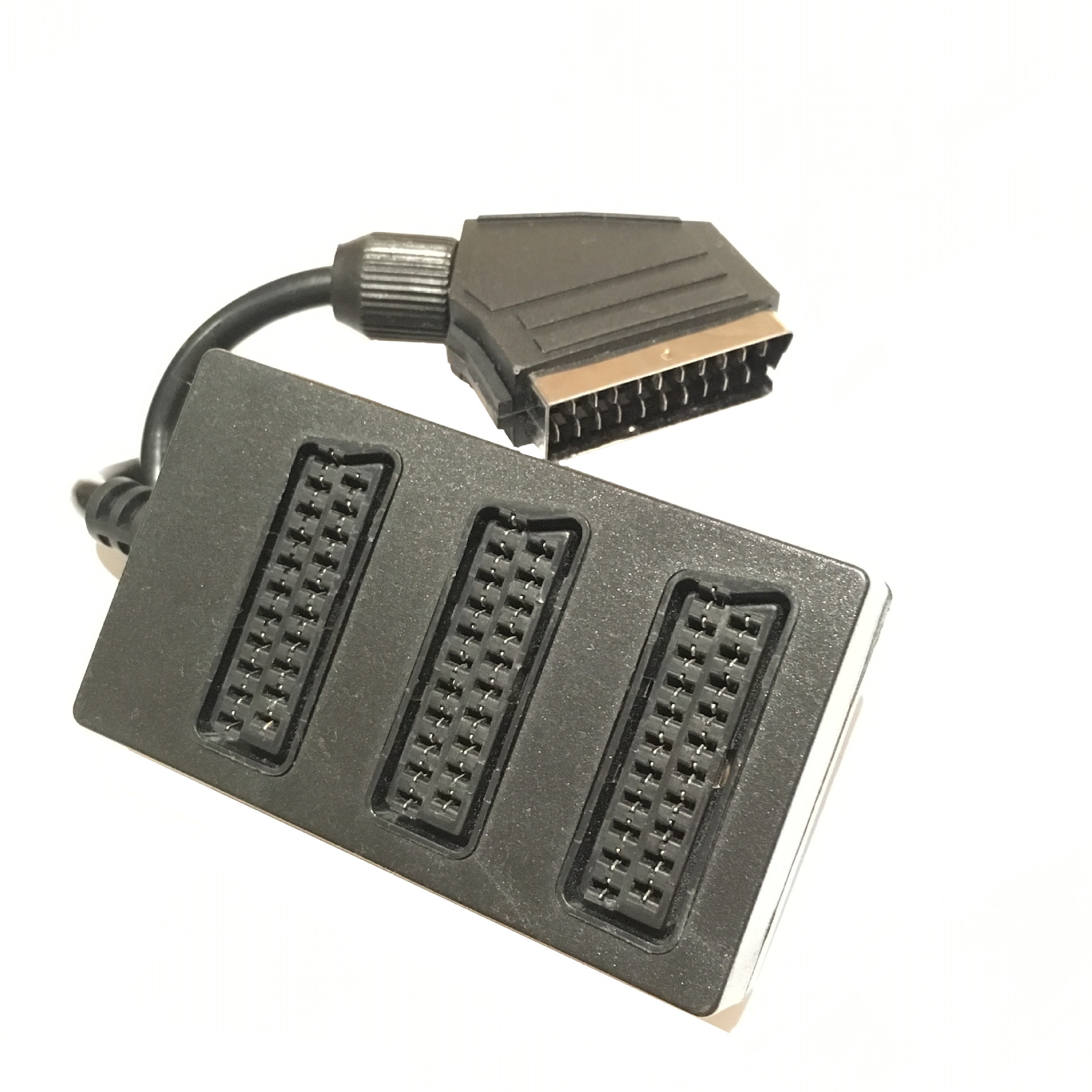 Electrovision 3-way Scart Splitter, Black 0.35m