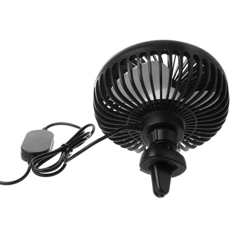 Universal 5V 360 Degree Rotation Adjustable Angle Car Air Vent USB Fan 3 Speed Electric Air Blower Cooling Fan with ON OFF Switc