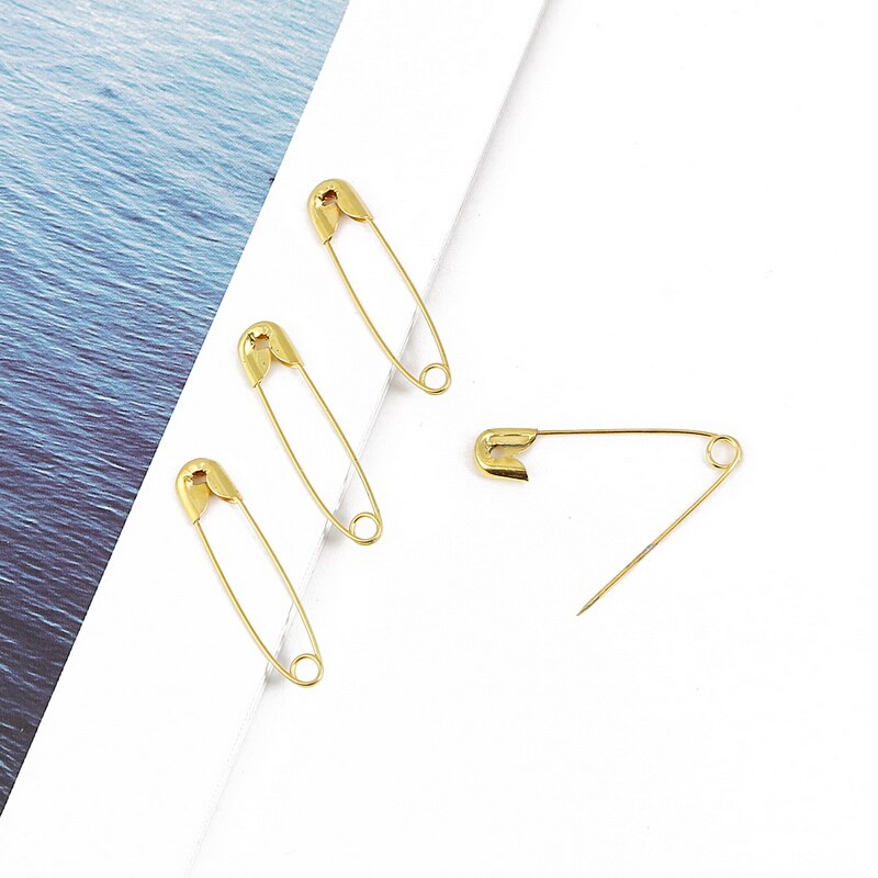 100pcs 50pcs Gold Silver Safety Pins DIY Sewing Tools Stainless Steel Needles Large Safety Pin Small Brooch Apparel Accessories: Gold  6x27mm / Quantity 50pcs