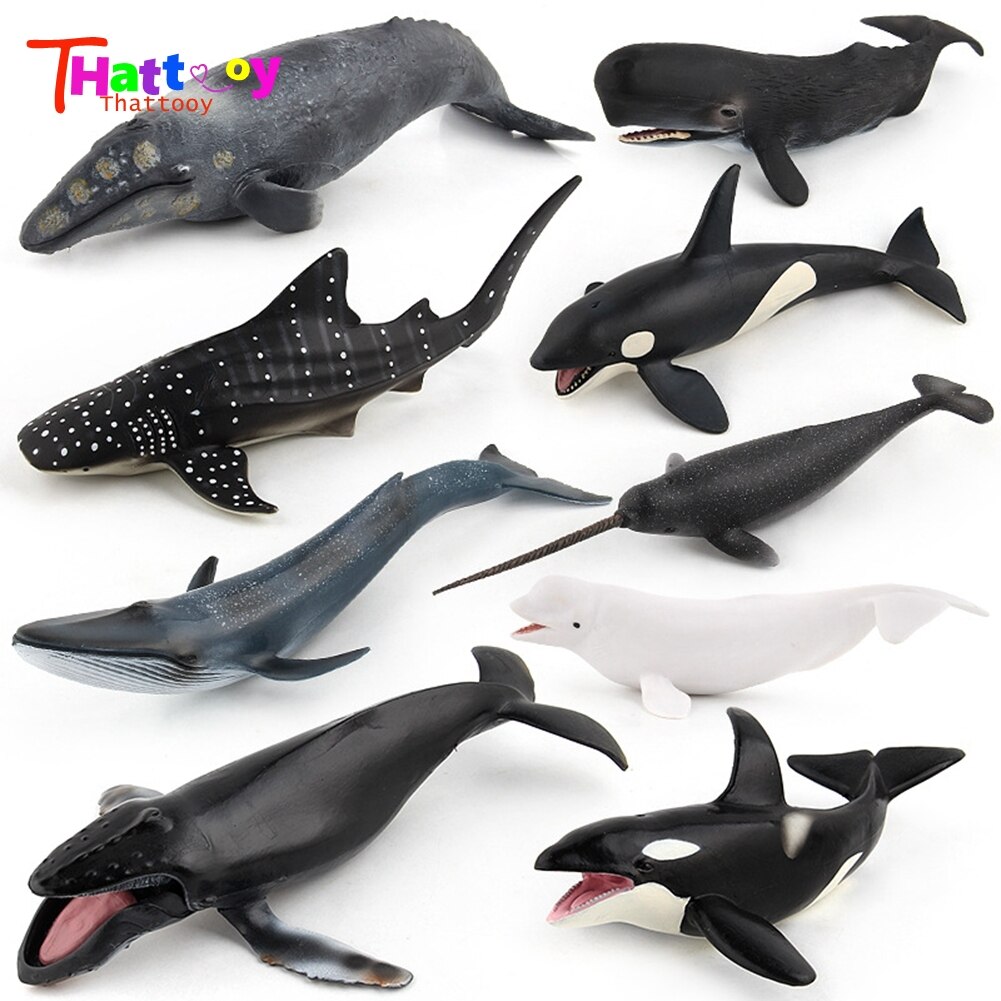 Classic Toys Whales Blue Whales Marine Animal Models Undersea Creatures Killer Sharks Whales Series Whale Toys