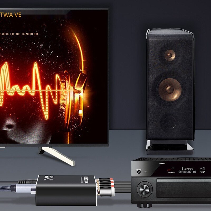 Dts Decoder Digital Optical Coaxial o Converter 5.1 Channel AC-3 o Decoder(EU Plug)