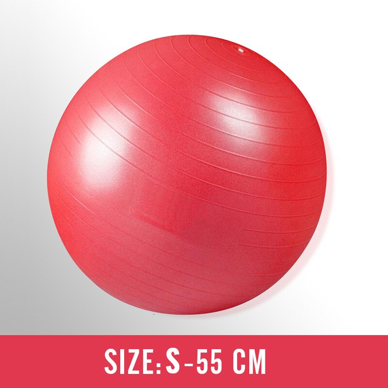 Bolas de ejercicio antiexplosión para hombre, 55cm-75cm, pelota para gimnasio, Pilates, Yoga, Fitness, equilibrio, estabilidad, soporta 2200lbs: Red 55 cm