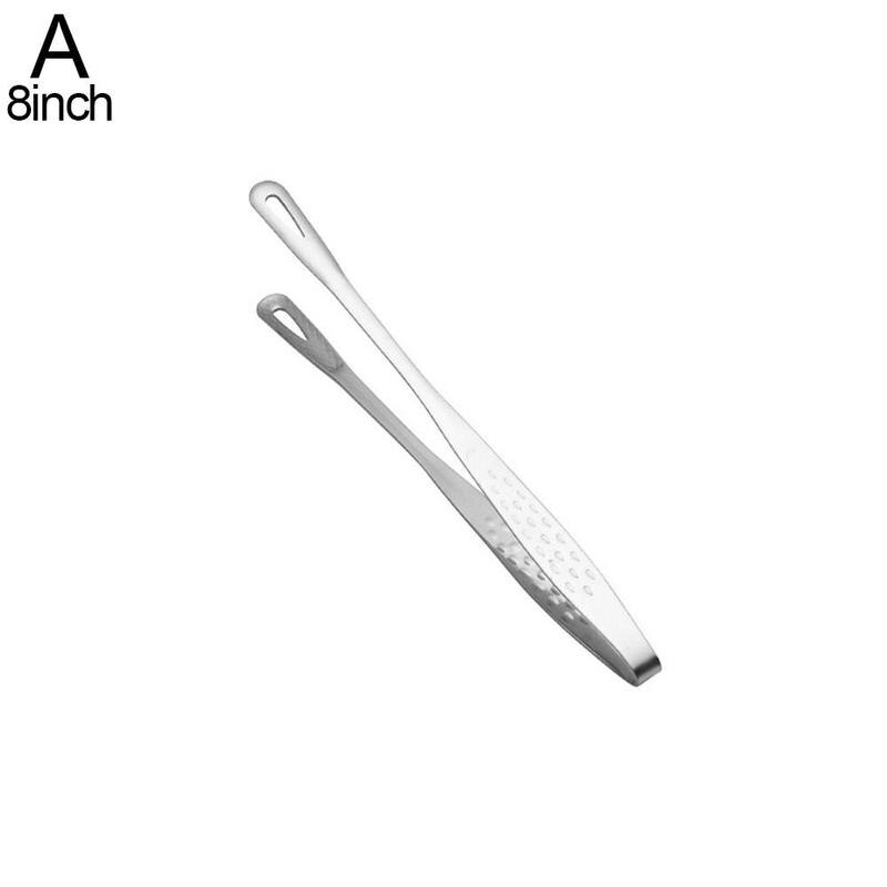 Steel Food Tongs Long Handle Non-slip Barbecue Tongs Steak Access Tools Clamp Pastry Kitchen Bread Cooking Tongs Clip T0e0: 8 inches