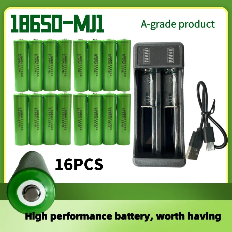 of 100% original rechargeable 18650 battery 3.7V 3500mAh 25A discharge INR18650 MJ1 +Pointed
