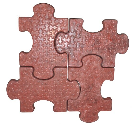 Plastic Molds for Concrete Paving Slabs Wall Stone Cement Tiles "Puzzle" Paving Slabs Plastic molds BEST PRICE