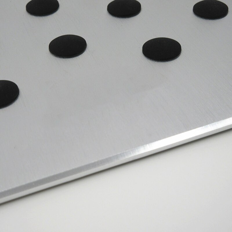 Alfombrilla de aleación de aluminio para coche, alfombra gruesa, Pedal de placa de talón de aluminio, 30x20cm