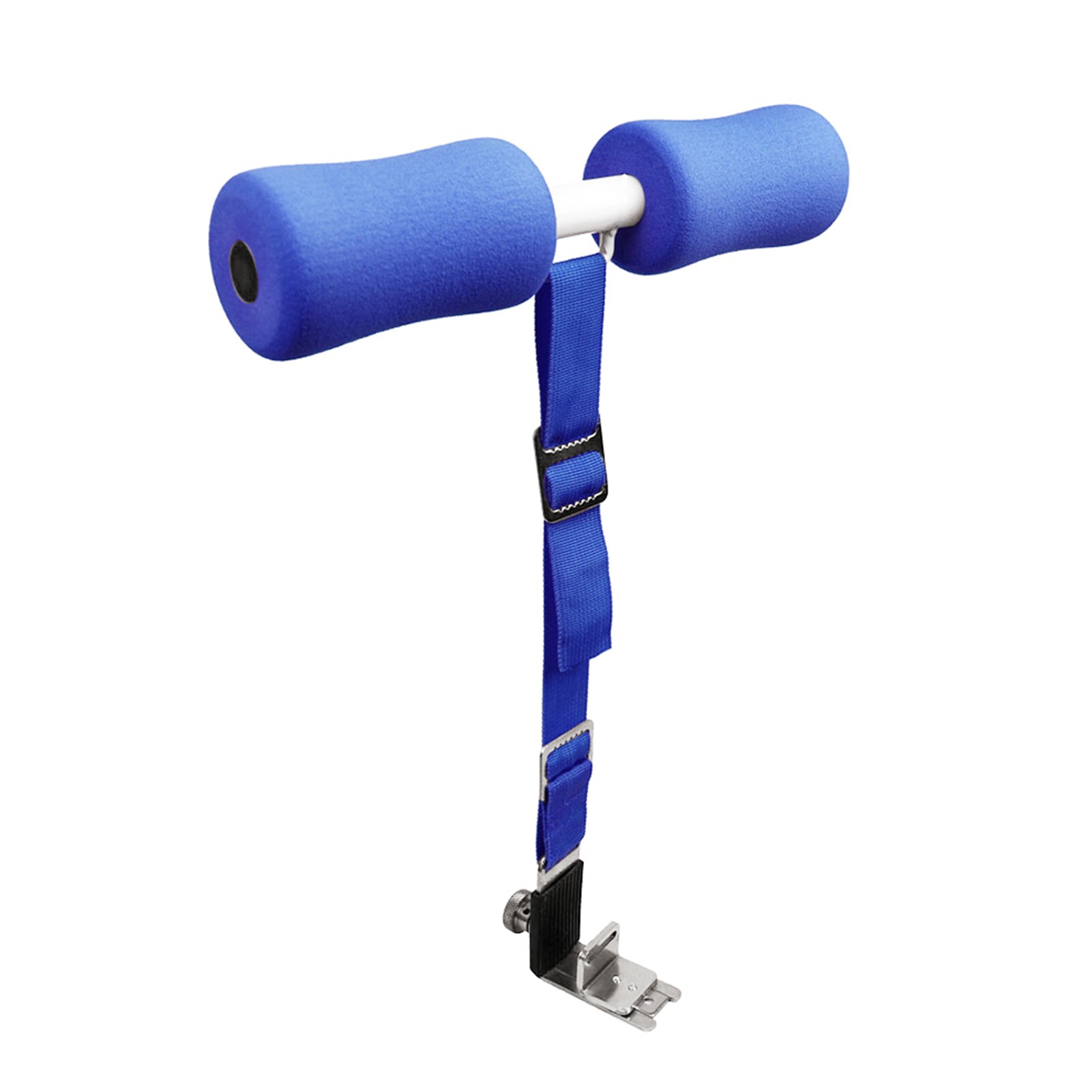 Multifunctional Sit Up Assistant Device Portable For Abs Exercise Waist Lifting Workout Bar Foot Holder Training Bed Mounted: Blue