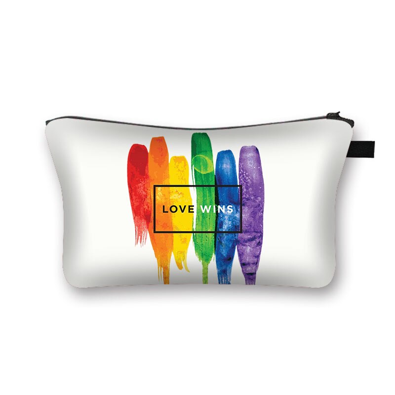 Bolsa de cosméticos do arco-íris lgbt, bolsa de maquiagem para mulheres gays: shzblgbt08