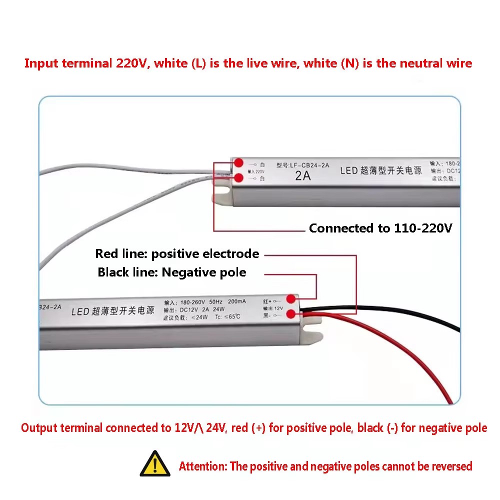 LED Driver Schakelende Voeding 110 V/220 V naar 12 V 24 V 24 W 36 W 48 W 60 W 100 W ultrafijne LED Driver Verlichting Transformator