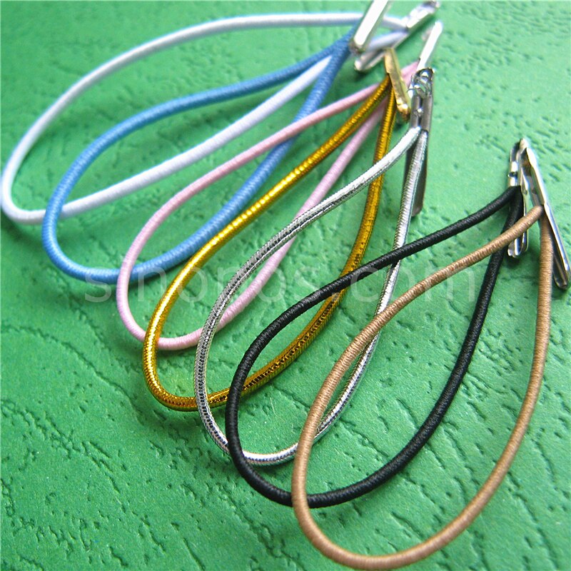 Vintage Short Elastic Loops With Barb, hangtag string barbed bottle drink cosmetic thread tag seal holder stretch loop cord