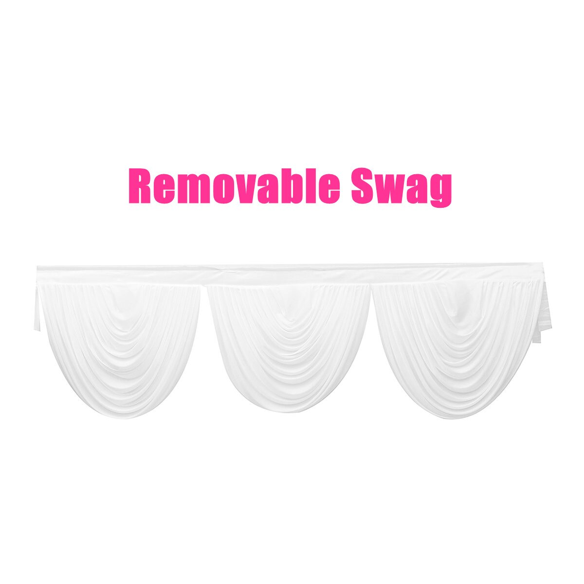 2MX2M White Sheer Silk Cloth Drapes Panels Hanging Curtains Photo Backdrop Wedding Party Events DIY Decoration Textiles