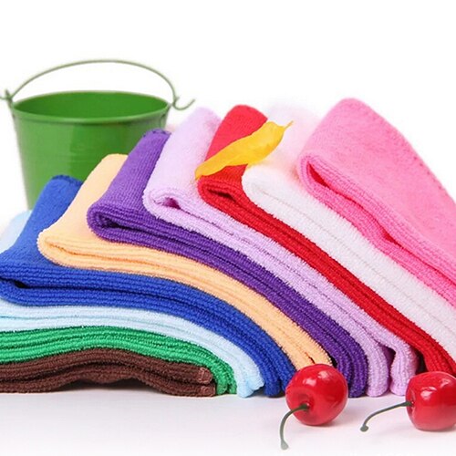 5 stuks/pak washandjes bamboe servetten microvezel vaatdoeken vodden handdoek bamboevezel schoonmaakdoekjes schoonmaakgadgets