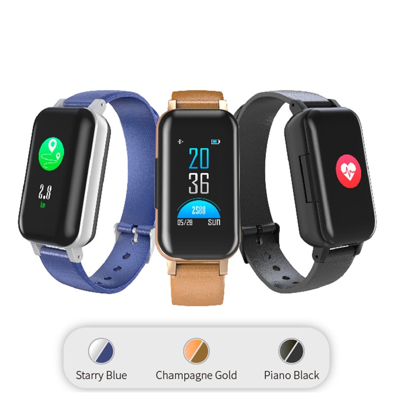 L818 Smart Horloge Draadloze Bluetooth Oortelefoon Slaap Monitoring Armband Smartband Polsbandje Horloge Band Fitness Tracker Band