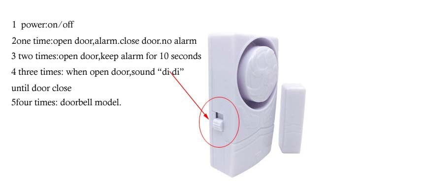 Door Window Wireless Burglar Alarm Multifunction Door sensor