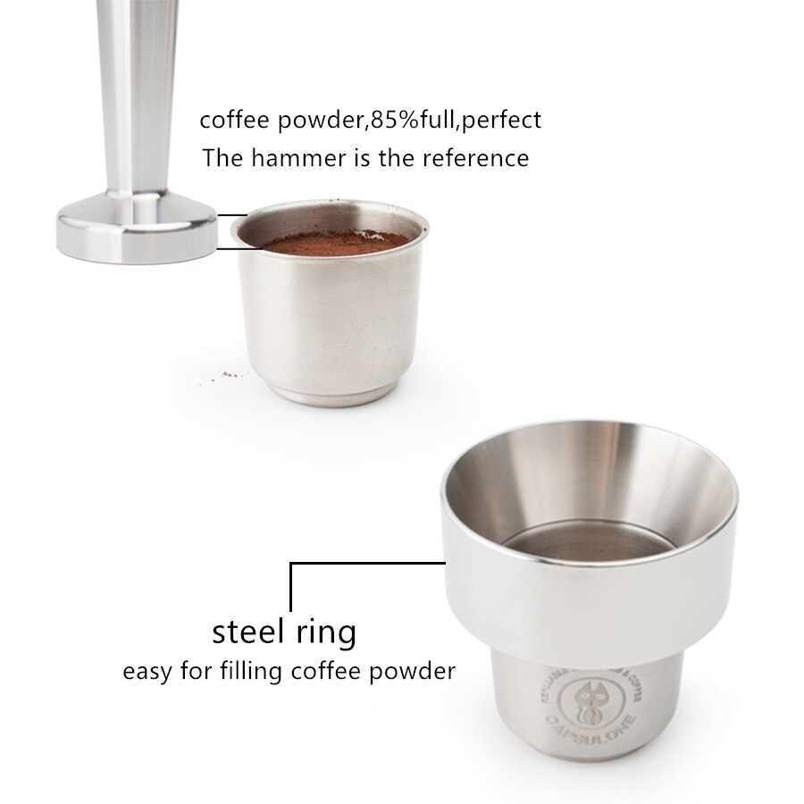 Capsules de café rechargeables et réutilisables, dosettes en acier inoxydable, compatibles avec la Machine à café lily