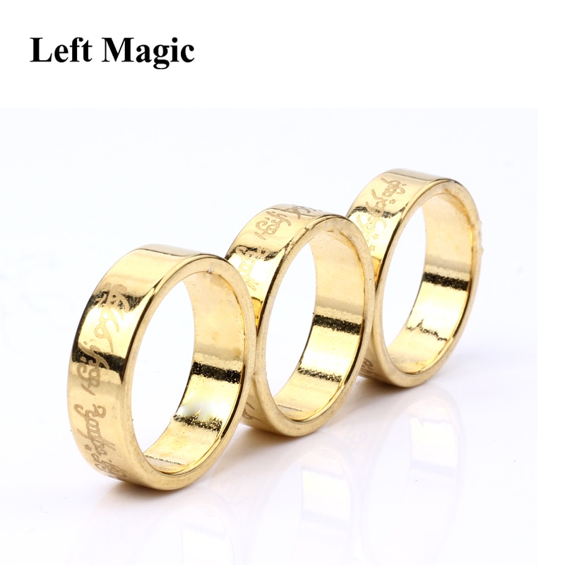 1 Pcs Gold Pk Ring Belettering Goocheltrucs Magnetische Ring 18Mm/19Mm/20Mm Golden Sterke magnetische Magische Ring Magneet Vinger Magic