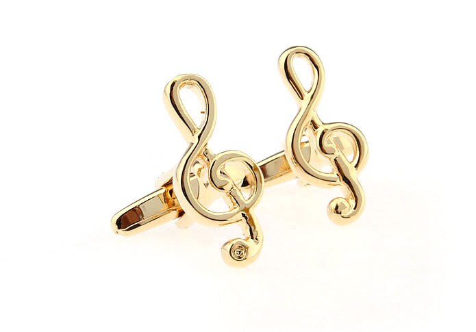 Lepton Copper music cufflinks symbol cuff links Gold and Silver color cufflink mens business cufflink