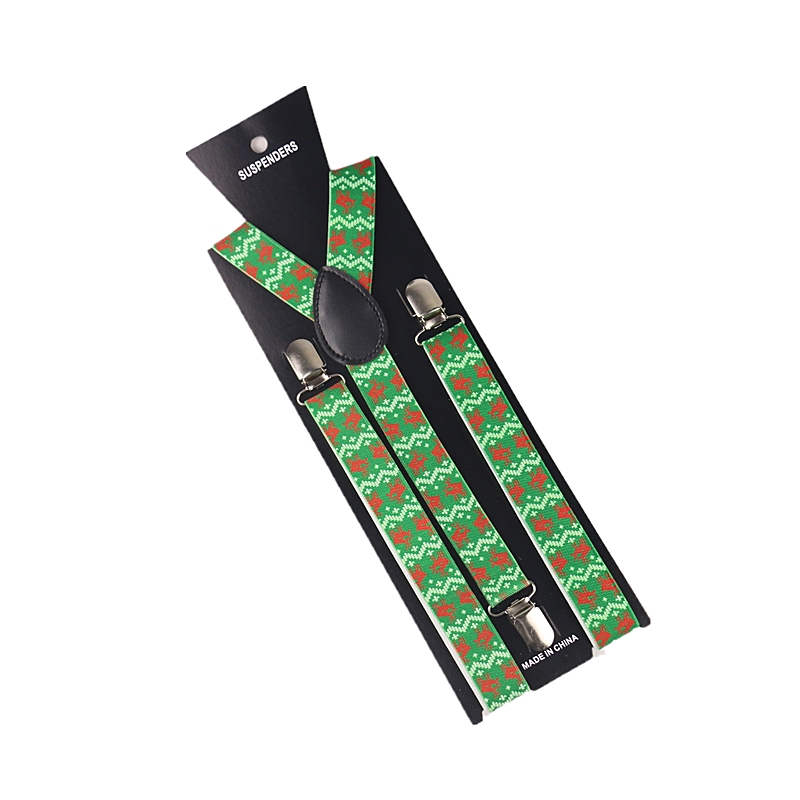 2.5cm brede jule-røde print seler justerbare y-ryg seler seler xmas: 13