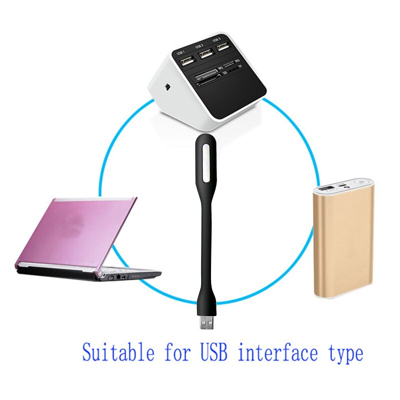 Mini Flexible Bendable Light Portable USB LED Light Power Bank Soft Bright Book Light for Notebook Reading Desk USB LED Lights