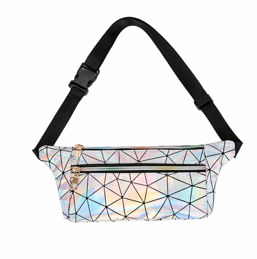 Dames borsttas pu leer felle kleur geometrie hip hop pochete sling messenger bag