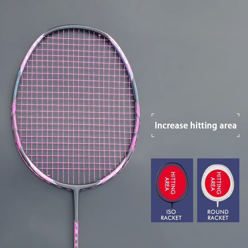 Offensive Type 4U 84g Carbon Fiber Badminton Racket Ultralight Rackets