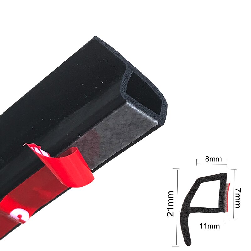 2Meter Universal- Z-Typ Schwarz Gummi Auto Tür Stamm Lippe Rand Dichtung trimmen Schutz Streifen FÜR BWN Hyundai: P Typ