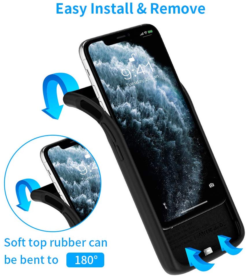 5000mAh Voor iPhone 11 11Pro 11PorMAX Draagbare Power Bank Pack Cover Magneet Externe 18W Fast Charger Batterij beschermhoes