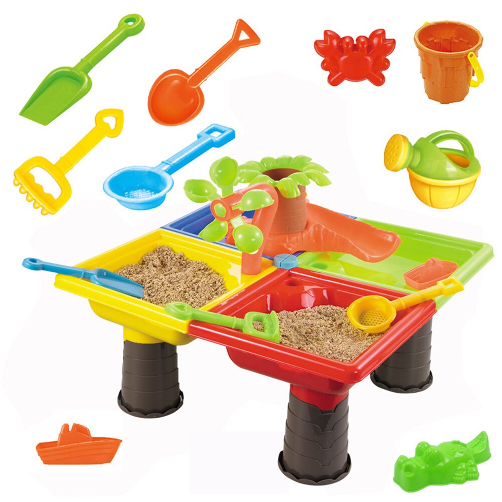 Enfants en plein air été plage sable creuser outil eau jouant en plastique Table jouet Kit